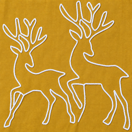 Mustard collared coordset with thread work with baloon style sleeves