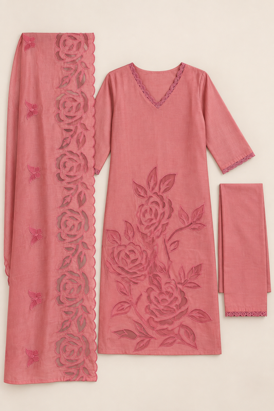 Dusty-rose kurta set