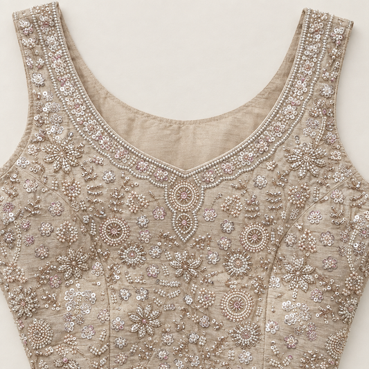Kurta embroidery close-up